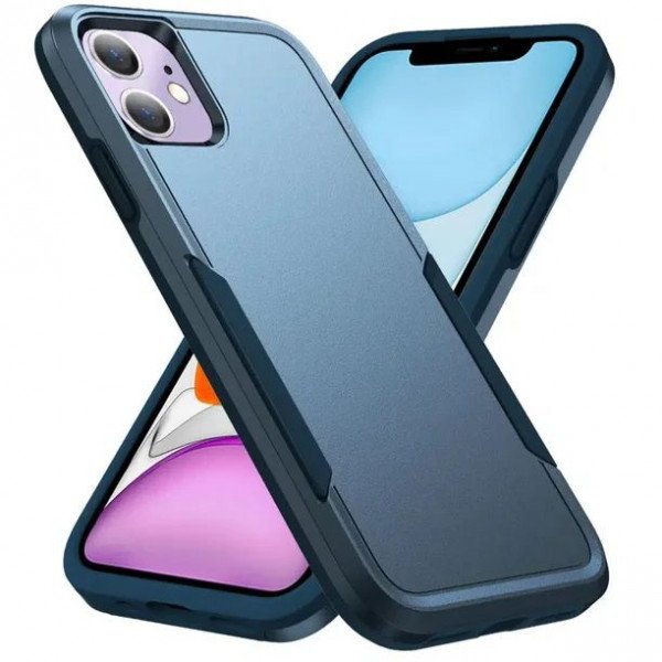 Wholesale Heavy Duty Strong Armor Hybrid Trailblazer Case Cover for Apple iPhone 11 (6.1 inch) (Navy Blue)